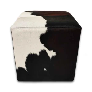 Kuhfell Hocker tricolor, H204