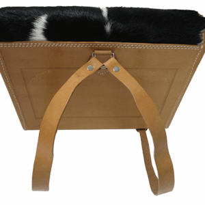 peau de vache Cartable noir et blanc