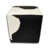 Kuhfell Hocker schwarz weiss, H206