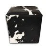 Kuhfell Hocker schwarz weiss, H208