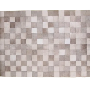 Kuhfell Teppich Patchwork champagne