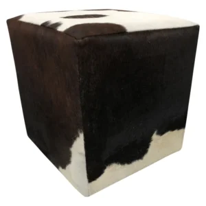 Kuhfell Hocker tricolor H03