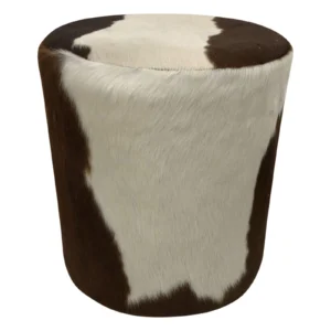 Kuhfell Hocker braun weiss, H105