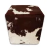 peau de vache Tabouret marron et blanc, H205
