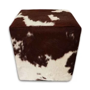 peau de vache Tabouret marron et blanc, H205