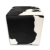 Kuhfell Hocker schwarz weiss, H201