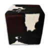 Kuhfell Hocker tricolor, H112