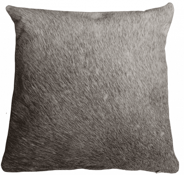 Kuhfell Kissen Nr.14, grau, 40 × 40 cm