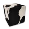 Kuhfell Hocker schwarz weiss, H202