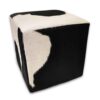 Kuhfell Hocker schwarz weiss, H206