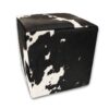 Kuhfell Hocker schwarz weiss, H208