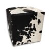 Kuhfell Hocker schwarz weiss H01