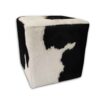 Kuhfell Hocker schwarz weiss, H303