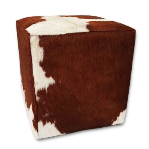 peau de vache Tabouret marron et blanc, H209