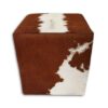 peau de vache Tabouret marron et blanc, H08