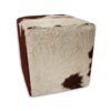 Kuhfell Hocker braun weiss, H309