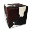 Kuhfell Hocker tricolor, H112