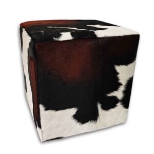 peau de vache Tabouret tricolore H101