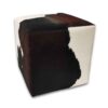 Kuhfell Hocker tricolor, H204